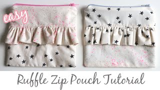 How to Make a Zip Pouch with a Ruffle - Learn to Sew Series