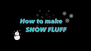 How to Make Snow Fluff | Science Experiment | 과학실험