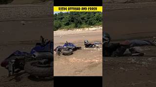 R15V4 Offroad and Crash 😱😱 #r15v4 #bike #rider #offroad #shorts