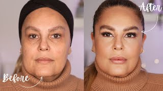 Soft Glam Makeup on Mature Skin Using Drugstore Makeup | Festive Makeup Tutorial for Mature Woman