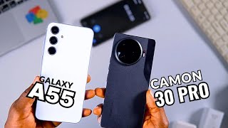 Tecno Camon 30 Pro Vs Samsung A55: Charging Speed Showdown.  #android #smartphone