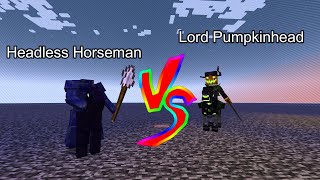 Headless Horseman vs Lord Pumpkinhead  Minecraft  Mob Battle