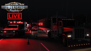 🔴LIVE🔴 Hauling Grain in bad conditions | American Truck Simulator