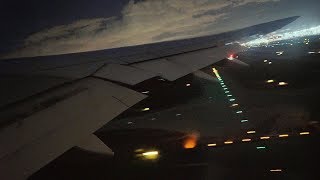 Next Gen JUMBOJET! Lufthansa 747-8 Take Off from New York JFK Airport at Night