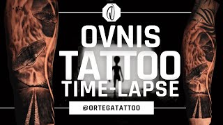 TATTOO TIME-LAPSE #044 | OVNI 🛸 BLACK AND GREY