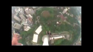 BASE Jumping off KL Tower Malaysia