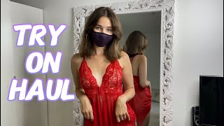 Try on Haul | Transparent Clothes & No Bra Trend [4K]