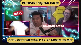 KOCAK || BANGPEN DAN BENNYMOZA KETAWA NGAKAK NGELIAT MIMIN HELMET ‼️ PODCAST SQUAD PAOK ‼️