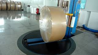 Paper reel stretch wrapping machine