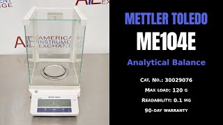 Mettler Toledo ME104E Analytical Balance (Item - 0671B BALANCE)