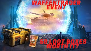 World of Tanks - The Waffentrager Event, 50 Loot boxes to open.