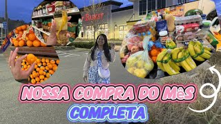 Compra do Mês no Supermercado nos EUA pra Casal | Massachusetts 🍓🍔🍷🛒