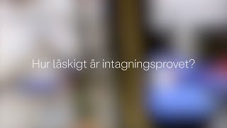 Hur läskigt ar intagningsprovet till Cirkusgymnasiet?