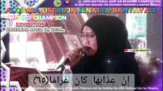 Beautiful Reading qur'an Exhibition April 18, 2024 .Alqaria Ustadja ISNAIRA BANTAYAO WORLD CHAMPION