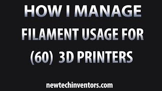 HOW I MANAGE FILAMENT USAGE FOR (60) 3D PRINTERS at my 3D print farm in Tennessee.