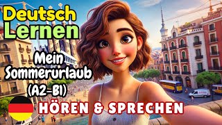 Mein Sommerurlaub A2-B1 | Deutsch Lernen | Hören & Sprechen | Geschichte & Wortschatz