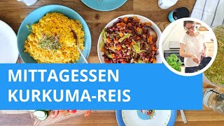 Walnuss-Brot backen & Mittagessen zubereiten / Kurkuma-Reis, Gemüse & Bohnen #glutenfrei #veganfood