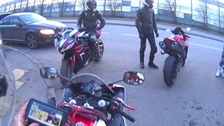 YAMAXA R1 BMW S1000RR Прохват с"горы"Москва-сити,Садовое кольцо-Таганка