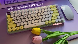 unboxing logitech pop keys mechanical keyboard ✨