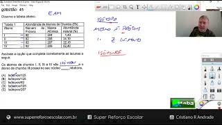 MABA CONCURSOS  -  QUÍMICA  -  ISÓTOPOS, ISÓTONOS, ISÓBAROS  -  EAM 2023  -  Com prof. Cristiano