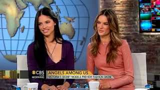 Adriana Lima and Alessandra Ambrosio at CBS Morning Show