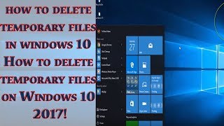 how to delete temporary files in windows 10 by Nurul Alam