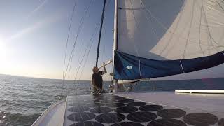 Peterson 44 deploying tri radial spinnaker