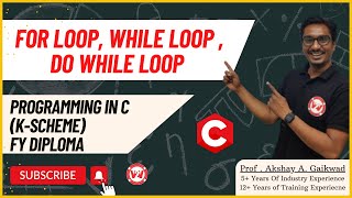 PIC | for loop, while loop , do while loop | PIC | FY Diploma K-scheme IF / CO / AIML