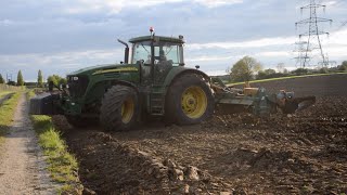 John Deere 7920 Prepping Potato Beds with Jones 3 Bed Tiller