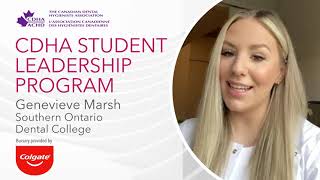 CDHA Student Leadership Program: Message from Genevieve Marsh