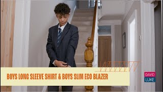 David Luke - Boys Long Sleeve School Shirt & Boys Slim Eco Blazer