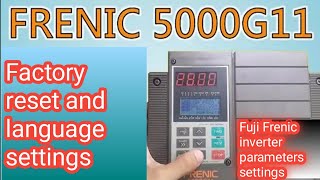 How to Adjust Fuji Frenic inverter 5000G11 parameters,language and frequency#vfd#vfd