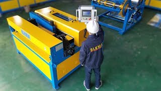 BLKMA ® automatic duct machine 2plus / leveling grooving angle cutting hole punching sheet shearing