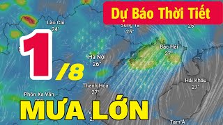 Dự báo thời tiết hôm nay và ngày mai 1/8/2024