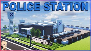 ★Minecraft Tutorial: How To Make A Modern Police Station with Interior.★