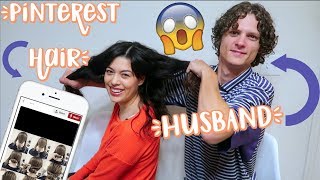 MY HUSBAND RECREATES PINTEREST HAIRSTYLES | TWIN PARENTS