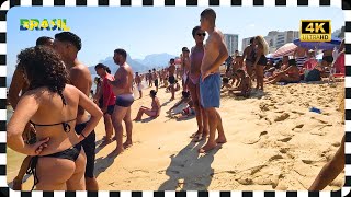 🇧🇷 Praia de Ipanema lotada domingo no Rio de Janeiro, Brazil