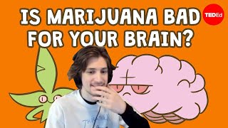 xQc reacts to Is Marijuana bad for your brain?