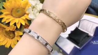 Amazing Quality Love bracelet diamonds solid 18k gold