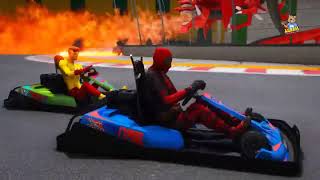 Spiderman_ Ironman Vs Hulk _ All Superheroes Challenge Go Kart Car Competition