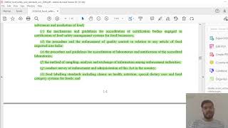 THE FOOD SAFETY AND STANDARDS ACT, 2006 Ch 2 from sec 13