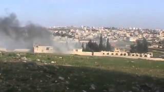 Syria   Assad Tanks Shell Civilian Homes in Khan Al Asal 2 28 13 Aleppo   Kopya