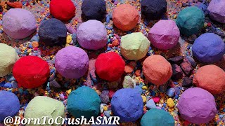 Colorful Baking Soda Crushing | Balls | Oddly Satisfying | Very Relaxing | ASMR Baking Soda |