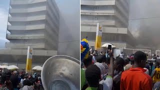 Ghana commercial bank, Accra kantamanto Branch gut on fire