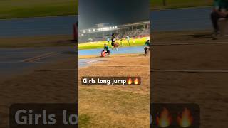 Girls long jump 🔥😱#youtubeshorts #olympicsport