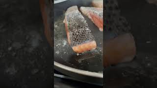 FRYING SALMON #food #cooking