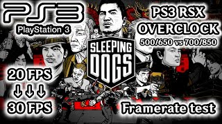 PS3 RSX OVERCLOCK | Stock VS 700/850 | SLEEPING DOGS | Framerate test