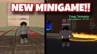 NEW TEMPLE MINIGAME UPDATE IN GYM LEAGUE AND X3 STRENGTH EVENT!! (Roblox)