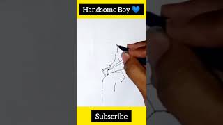 Handsome boy drawing #shorts #youtubeshorts #anasarts