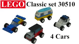 LEGO Classic set 30510 – 4 Cars - Unboxing and Build (TUTORIAL)